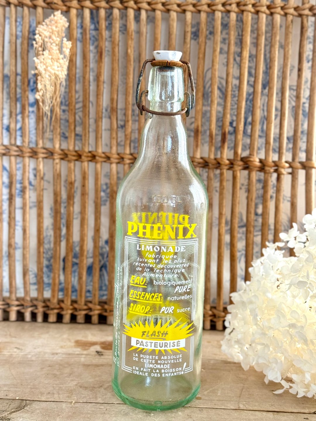 40438-经典法国60年代PHÉNIX LIMONADE..柠檬水玻璃瓶 - 摆饰 - 玻璃 