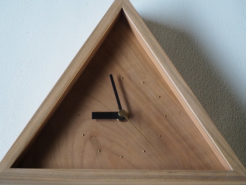 三角形时钟 木头时钟 摆设/壁挂两用 No.17 - 时钟/闹钟 - 木头 白色