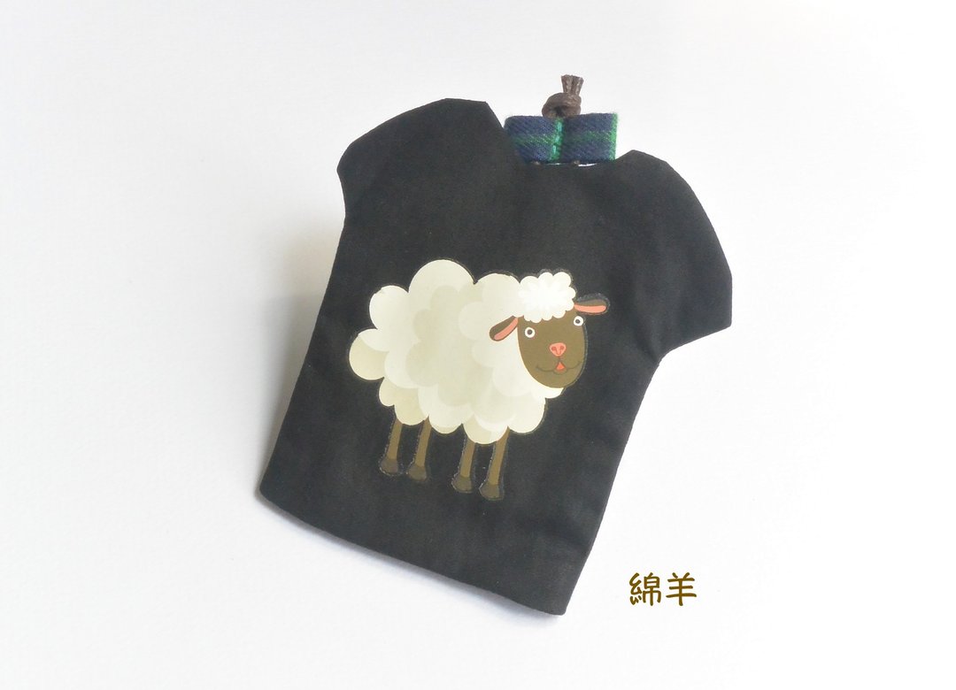 手感T恤钥匙包 - 钥匙链/钥匙包 - 棉 黑色