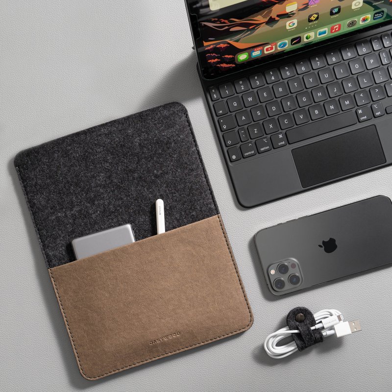 iPad 保护套  iPad Pro、iPad Air毛毡内胆包 9.7-12.9英寸内胆包 - 平板/电脑保护壳 - 羊毛 灰色