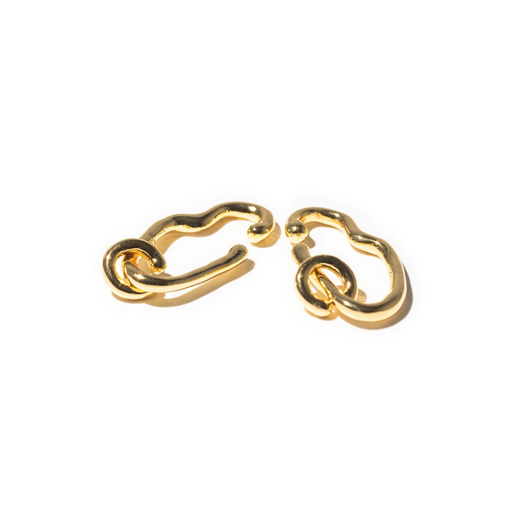 耳扣 耳夹 Ear cuff - Thera 两色 金 - 耳环/耳夹 - 其他金属 金色