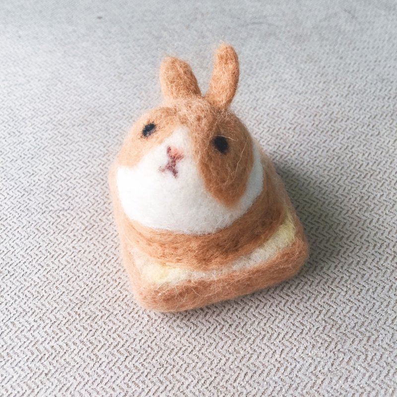 羊毛毡双口味吐司_焦糖兔兔 - 摆饰 - 羊毛 咖啡色