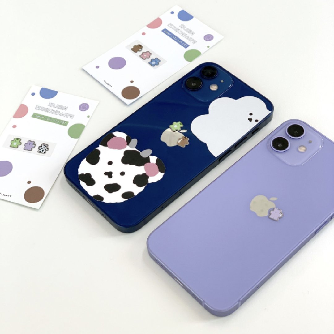 韩国文创 Chanibear 超可爱金属贴纸组 防辐射 - 贴纸 - 其他金属 