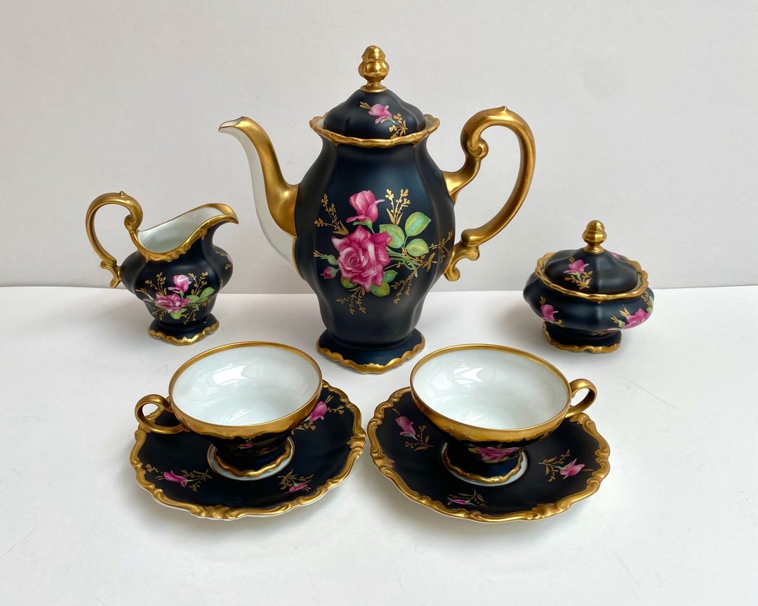 来自德国的 Rosenthal 为 2 人提供的 Rosenthal 咖啡服务 - 咖啡壶/周边 - 瓷 多色