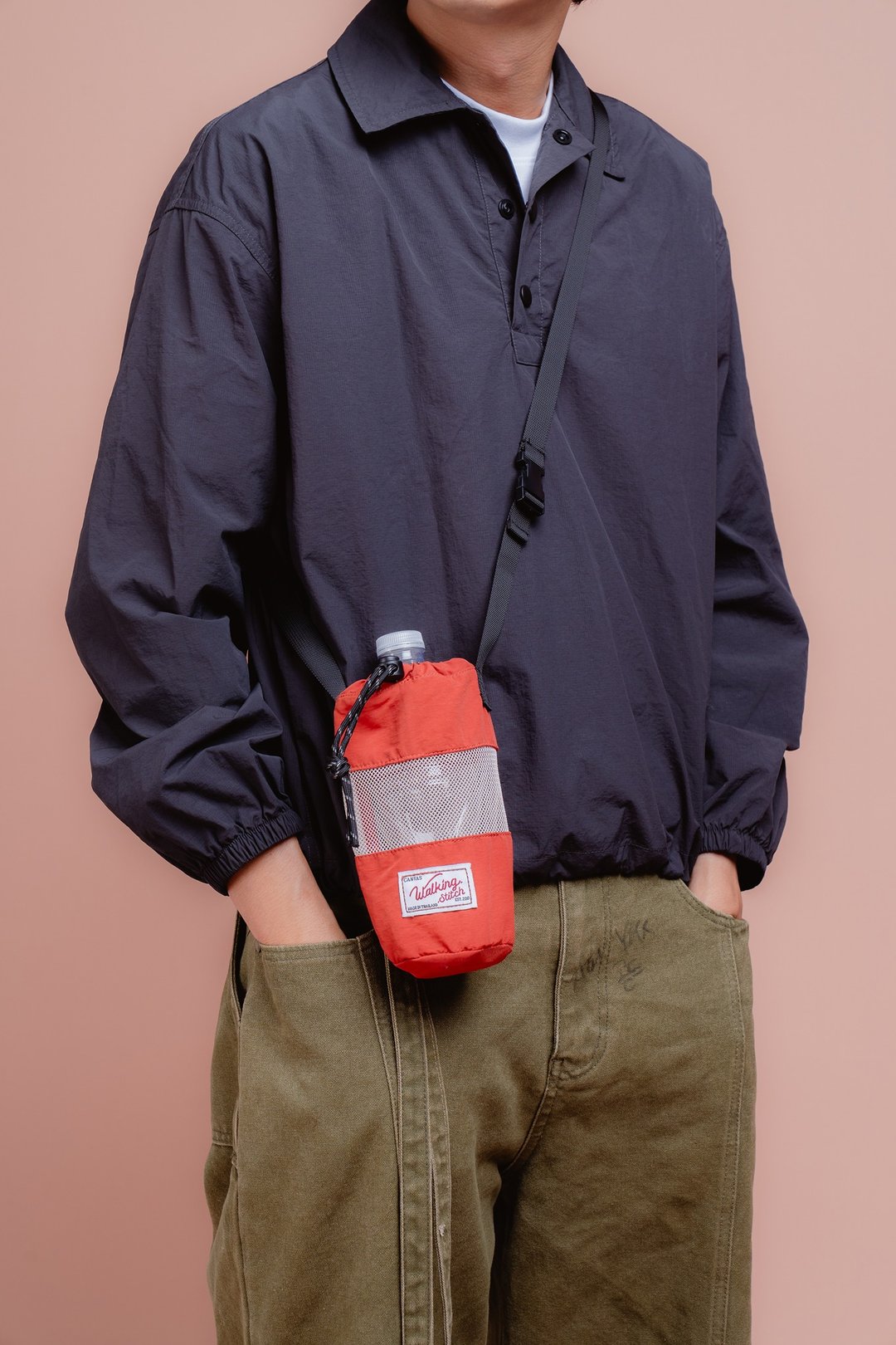 Walking Stitch : Ben Bottle Bag : 红色 : 水壶包 - 手提包/手提袋 - 棉 红色