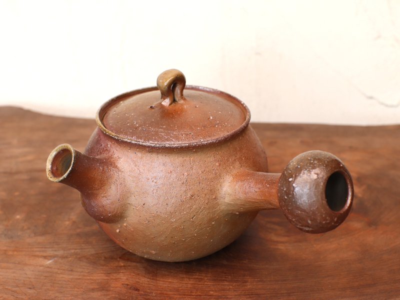 备前烧茶壶 Sangiri k1-094 - 茶具/茶杯 - 陶 咖啡色