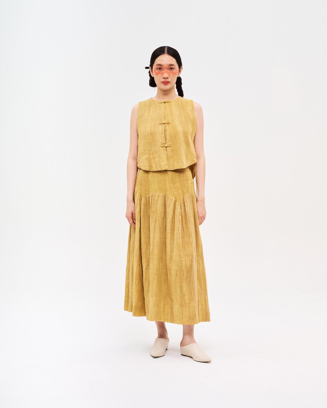 女装：Chinese Tea Skirt (枸杞红) - 裙子 - 其他人造纤维 黄色
