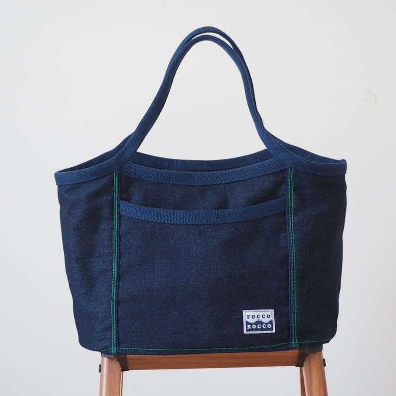 CARRYALL BAG，深蓝色牛仔布包，14 盎司厚（牛仔布） - 手提包/手提袋 - 其他材质 蓝色