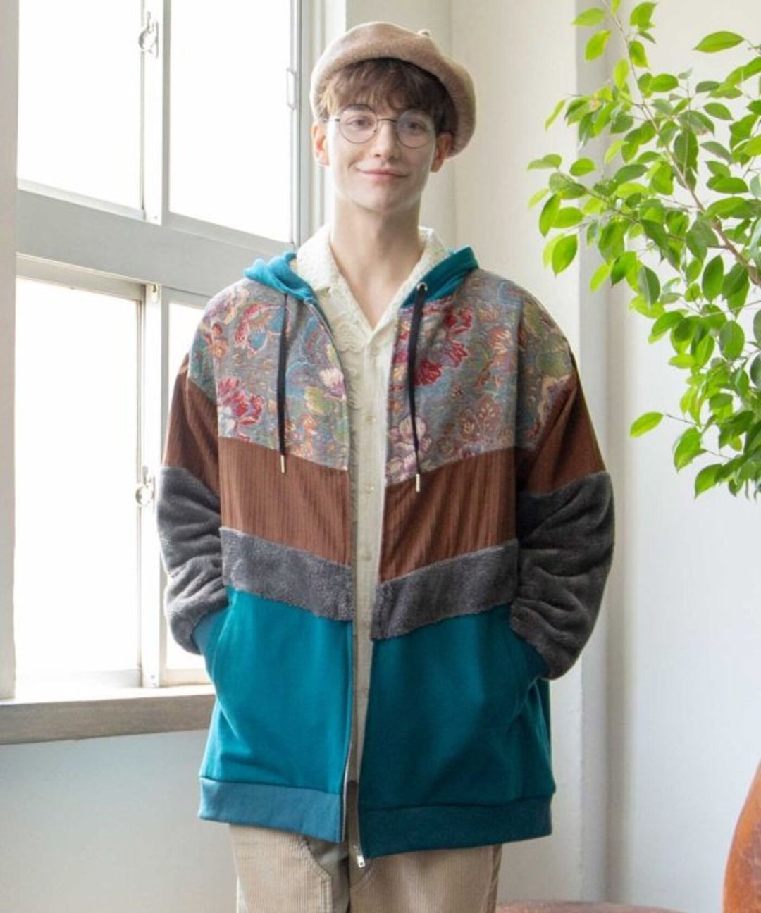 【热门预购】法贝尔拼布男款拉链外套 (3色) CAA-5311 - 男装外套 - 棉 
