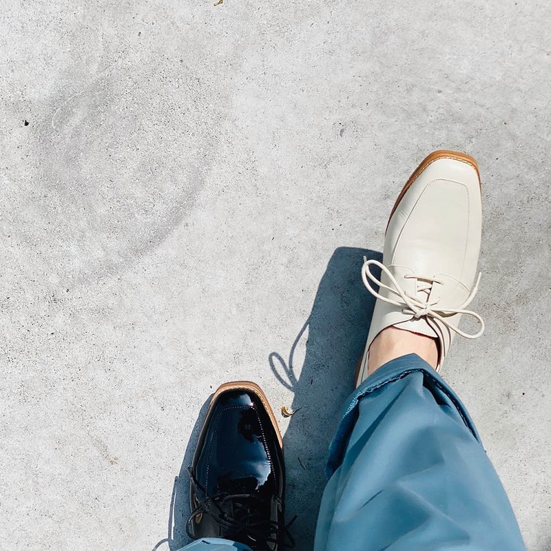 女绅配方 经典方头德比鞋 - 女款牛津鞋/乐福鞋 - 真皮 