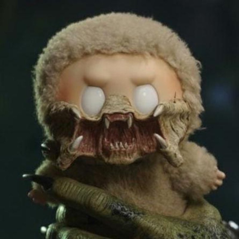 Labubu 铁血战士Yautja口部面罩配件,Predator Yautja Mouth Mask - 玩偶/公仔 - 树脂 卡其色