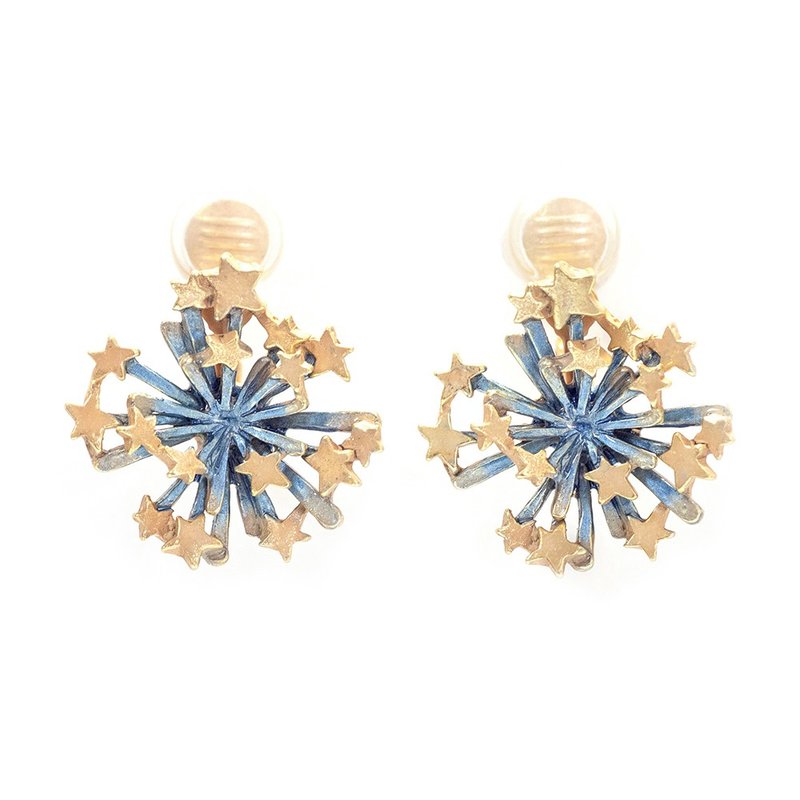 Big Bang Clip-On Big Bang EA153 - 胸针 - 其他金属 蓝色