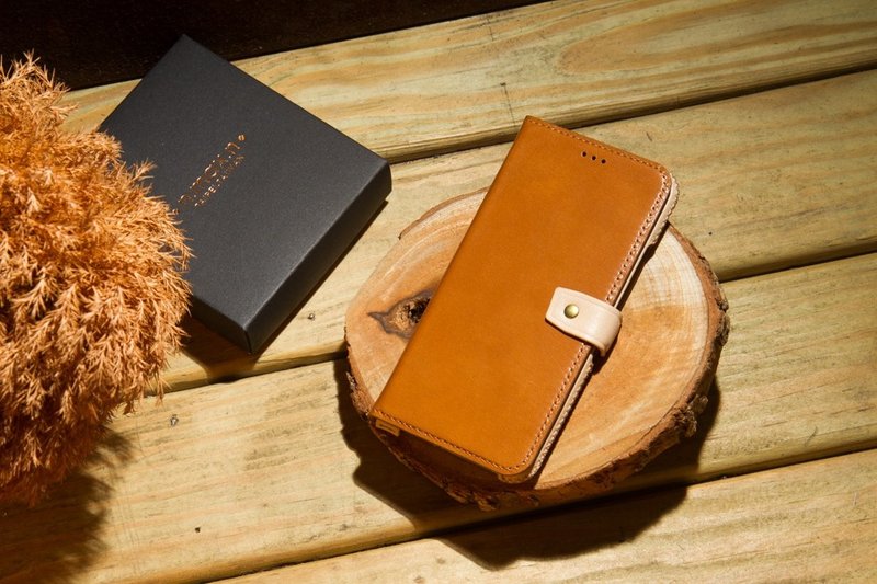 iPhone X / Xs 经典系列手帐款手机皮套 - 棕色 - 手机壳/手机套 - 真皮 咖啡色