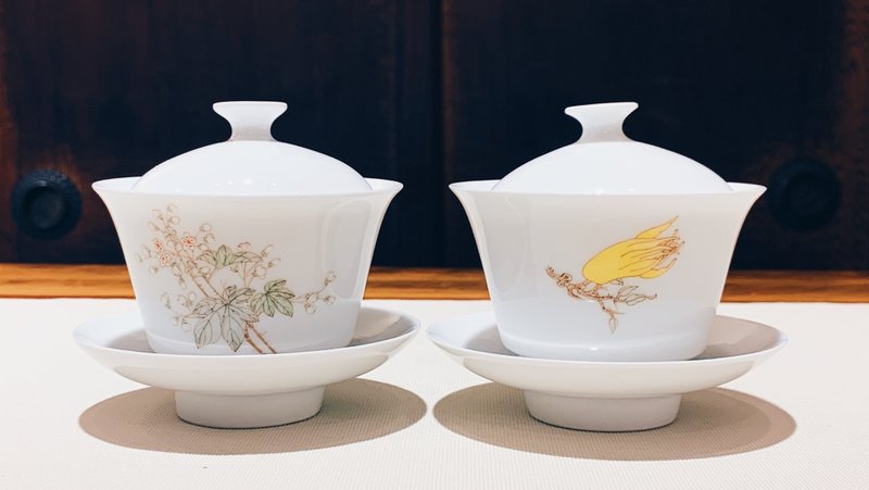 不言美器 釉中彩 如意奉杯 - 茶具/茶杯 - 瓷 