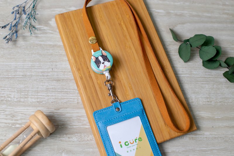 i好戴 伸缩证件套组 -手绘风系列 / 领结波士顿_ADH10 - 证件套/卡套 - 其他材质 绿色