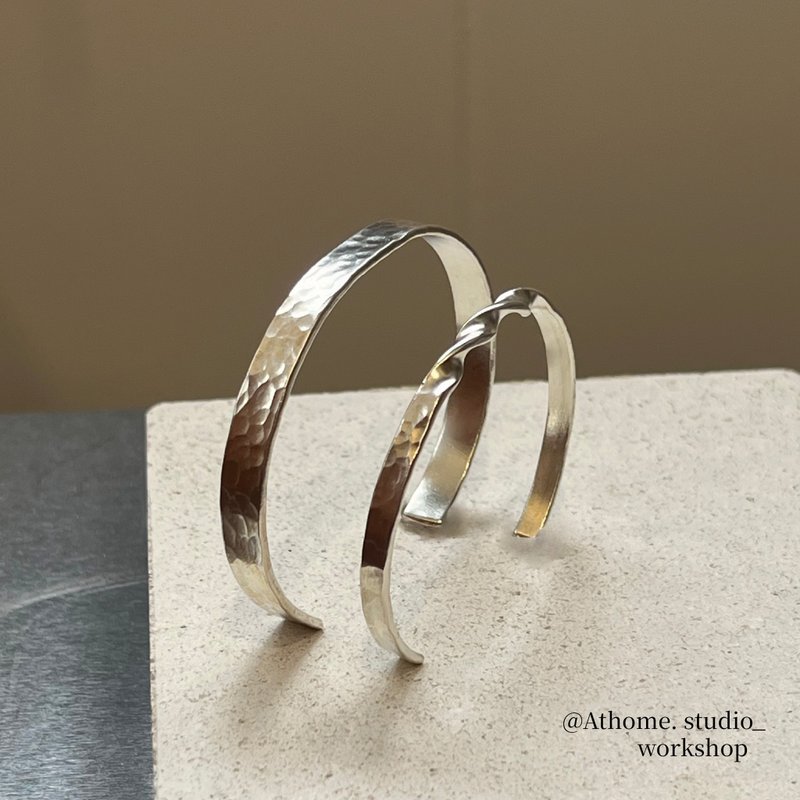 金工手镯课程/松菸/文化币/情侣手作/闺蜜手作 - 金工/饰品 - 纯银 