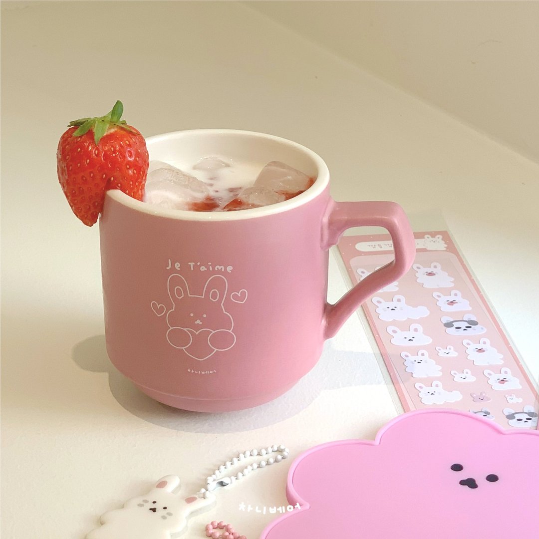 Jetaime Chanibear 粉红马克杯 - 其他杯子 - 陶 粉红色