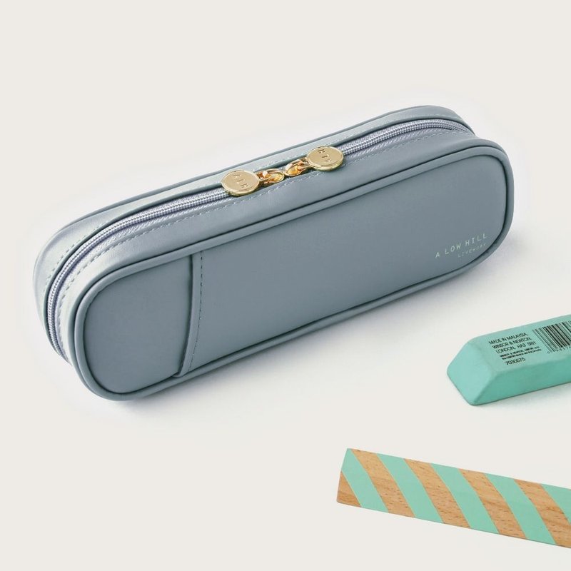 Livework 典藏干燥花皮革笔袋Ver.4-苍青蓝,LWK54685 - 铅笔盒/笔袋 - 人造皮革 蓝色