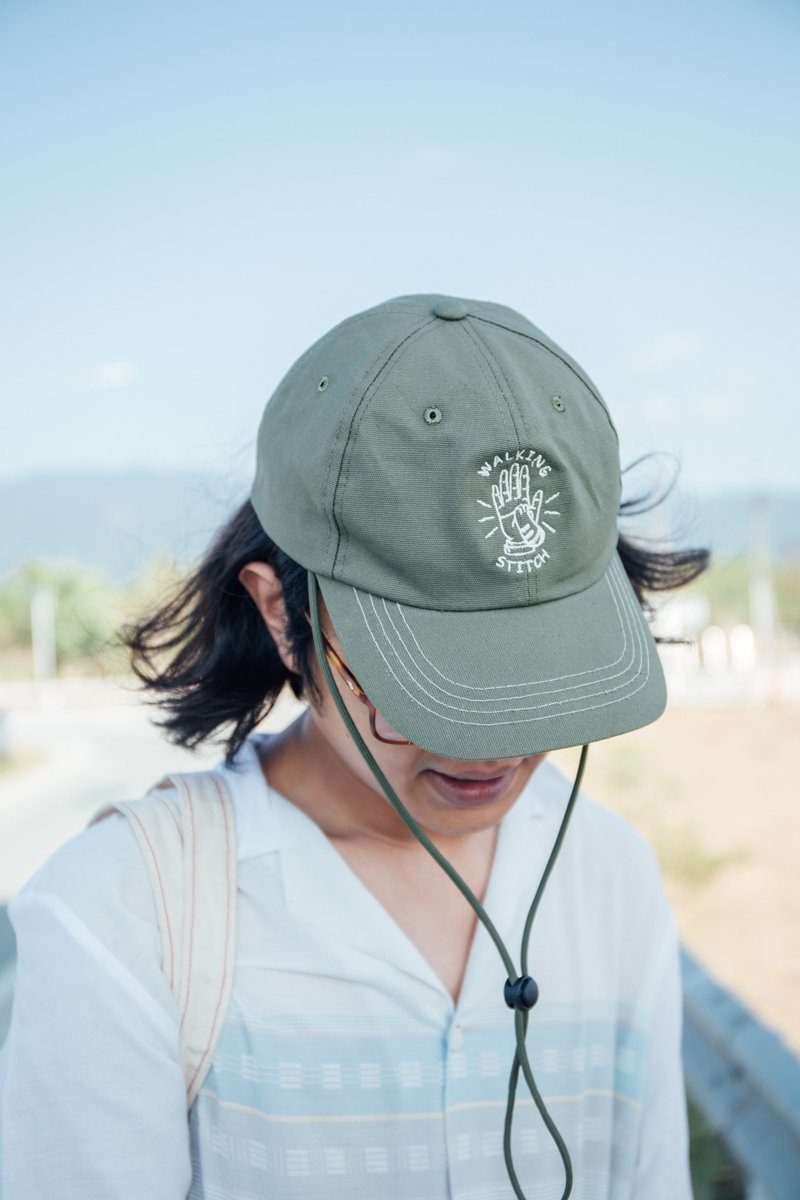 FOXY CAP GREEN - 帽子 - 棉．麻 绿色