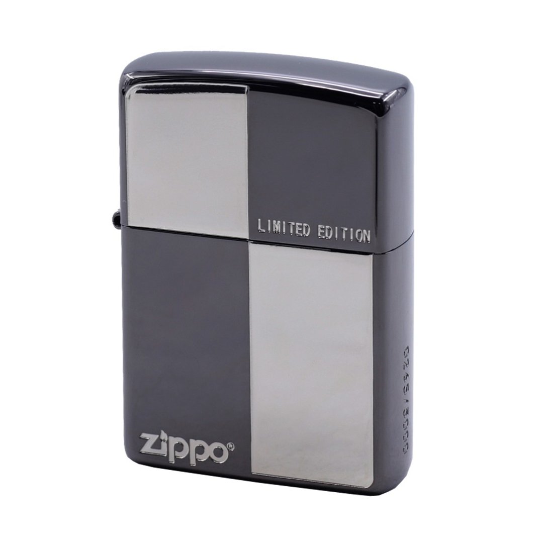 【ZIPPO官方授权】简约方格(黑银)防风打火机 ZA-3-122A - 其他 - 铜/黄铜 