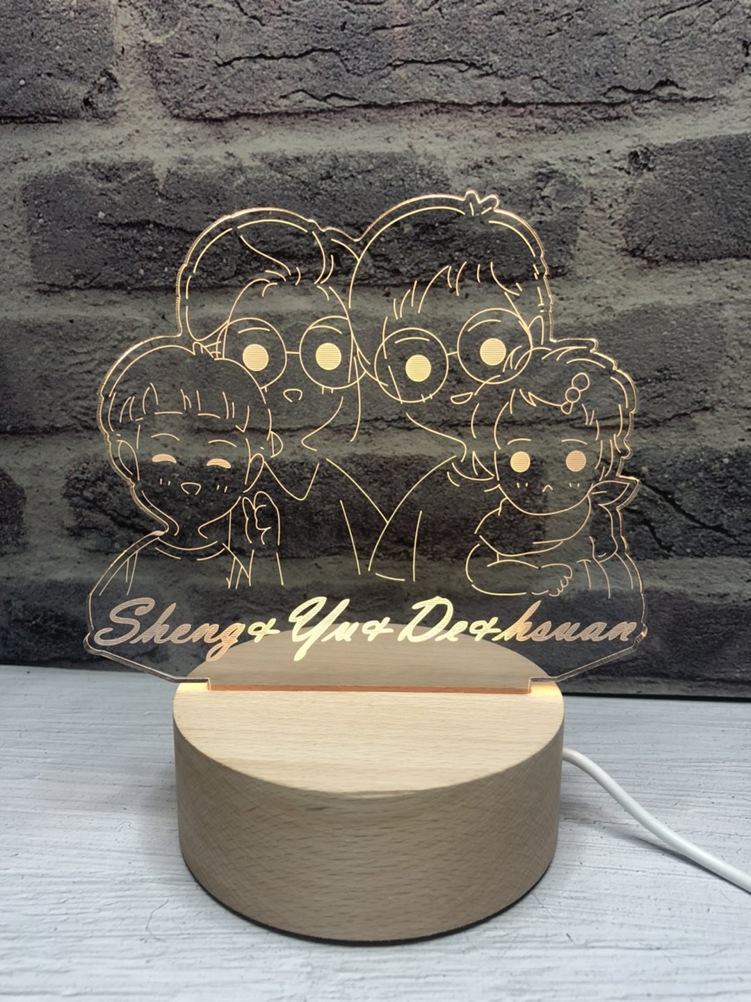 【Q版线条】夜灯下单区 原木Led夜灯蓝牙喇叭   定制化夜灯 - 灯具/灯饰 - 木头 红色