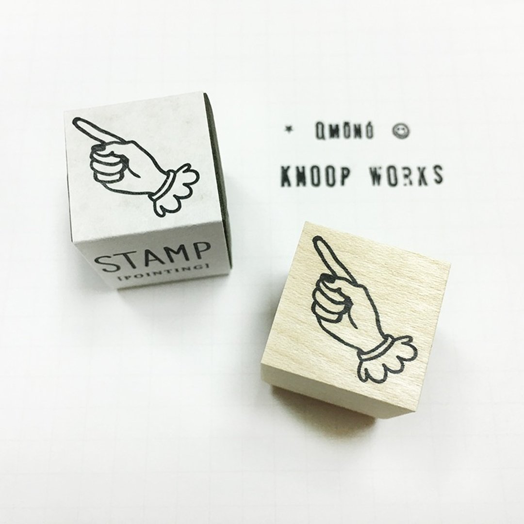 日本 KNOOP WORKS 印章 (手指 - C) - 印章/印台 - 木头 卡其色