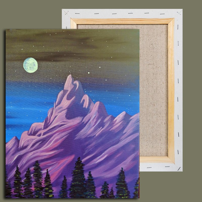 抽像風景 丙烯畫 室內畫 房間裝飾 家居擺設 百搭藝術 Mount Painting, Landscape Painting, - 海报/装饰画/版画 - 其他材质 多色