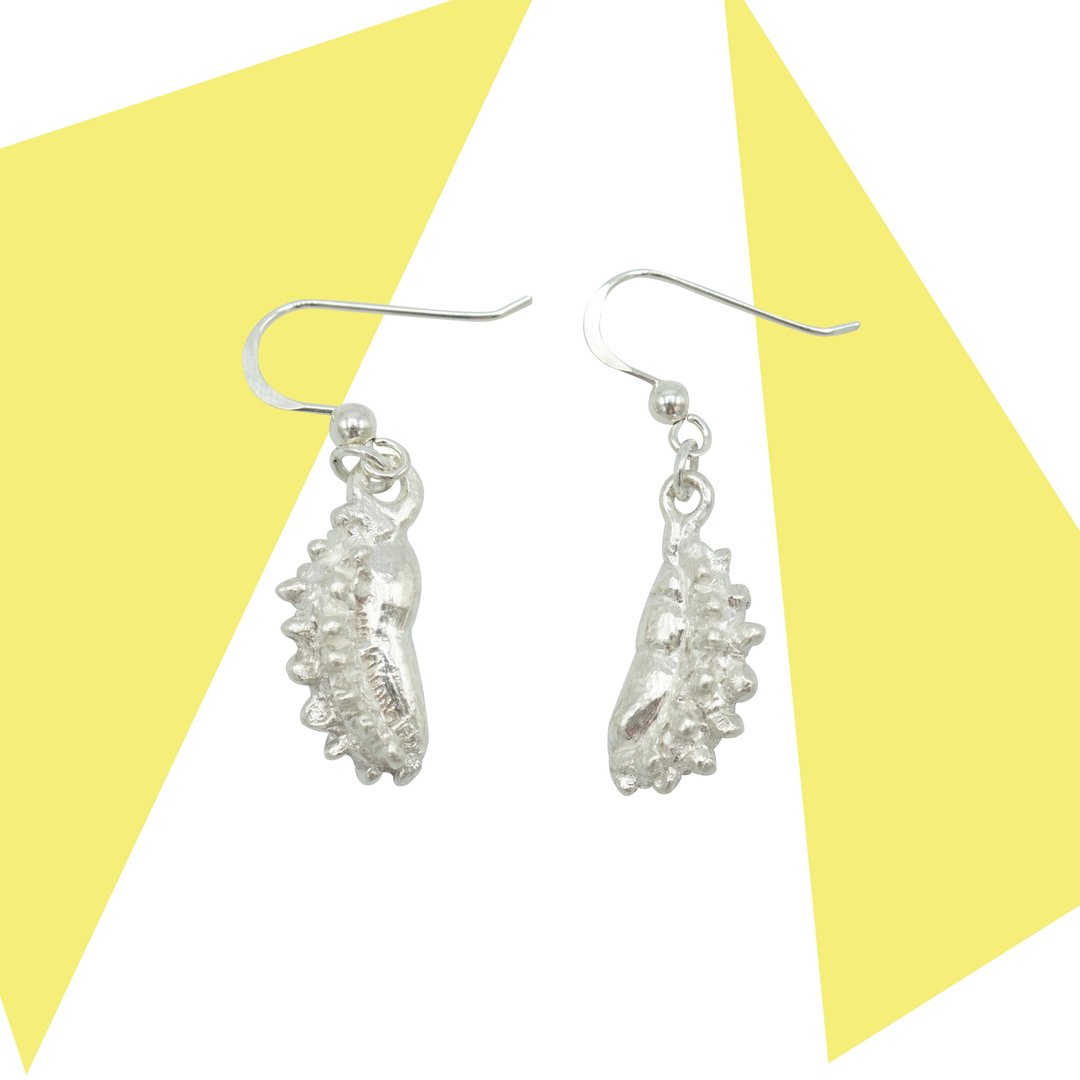 Mon Thong Durian earrings - 耳环/耳夹 - 银 银色