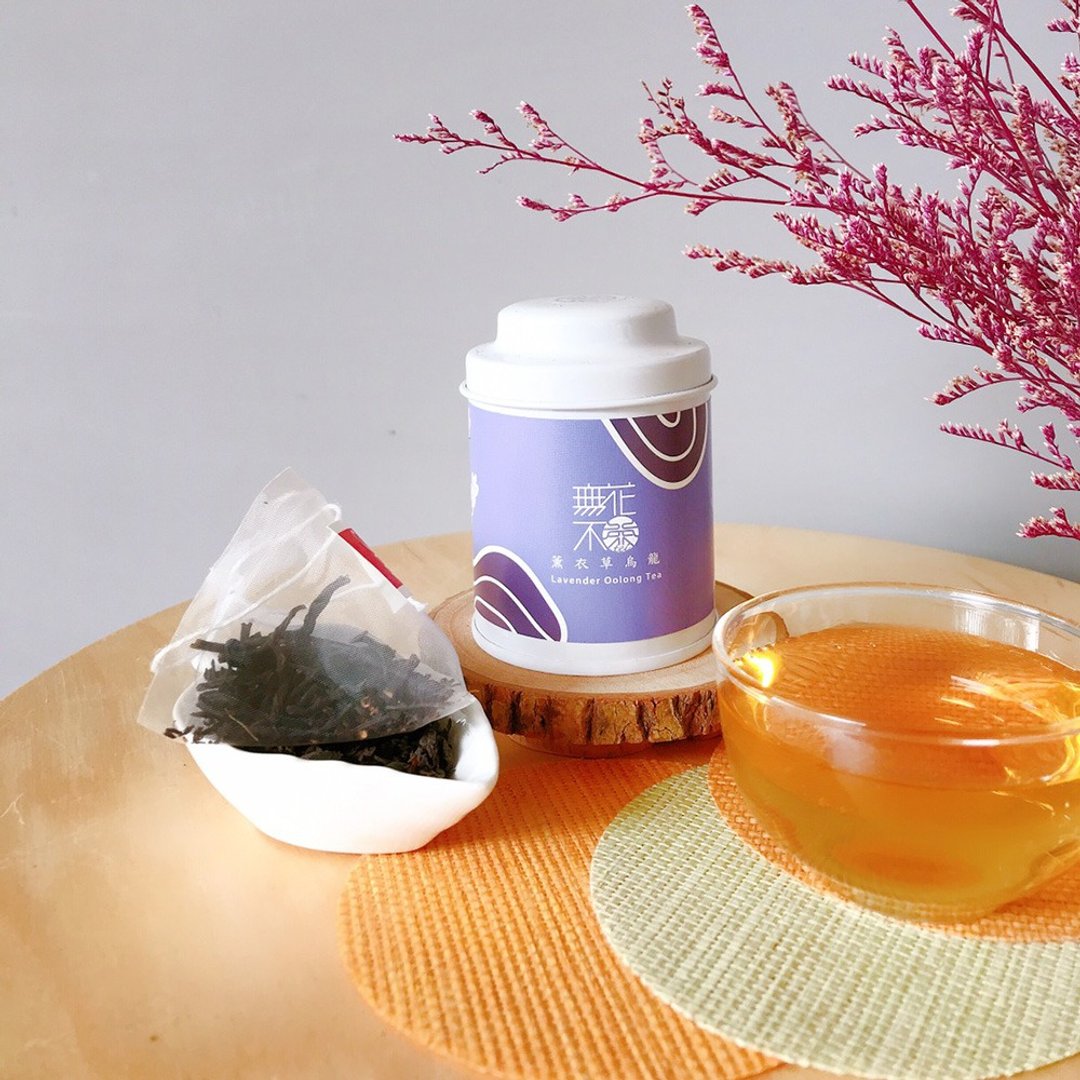 【无花不茶】花入乌龙茶-薰衣草乌龙—3g三角茶包*3入精致罐装 - 茶 - 新鲜食材 紫色