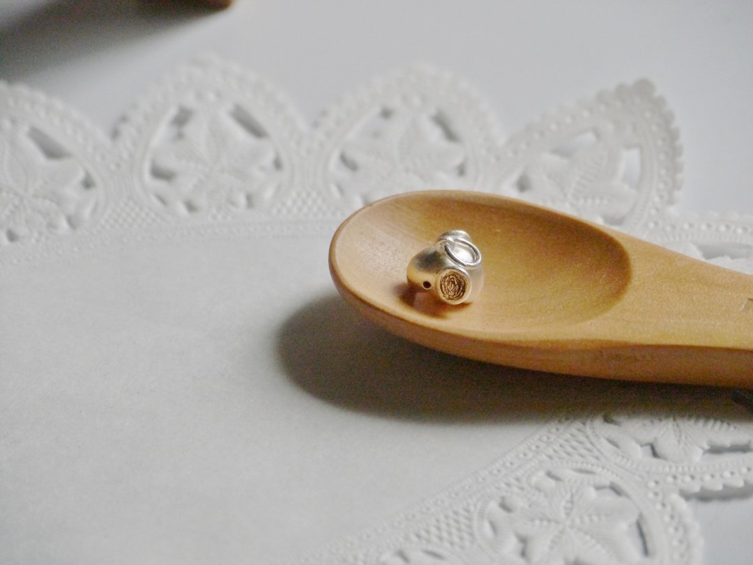 纯银**立体系列= 爱吃小象*胖胖*/16~18寸纯银链** 纯手作 - 项链 - 纯银 银色