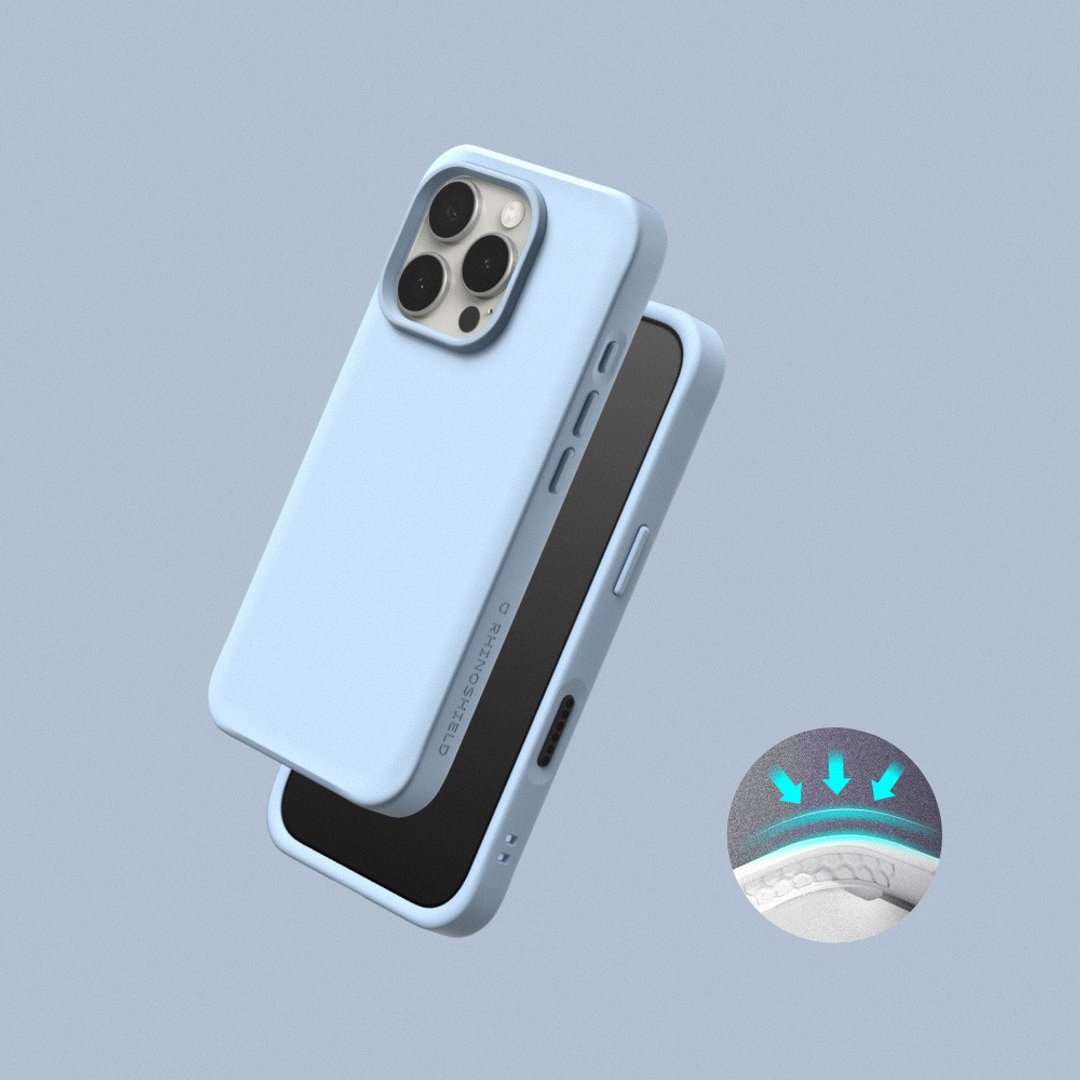 SolidX 强化吸震缓冲手机壳/冰河蓝 for iPhone 15/16系列 - 手机壳/手机套 - 塑料 