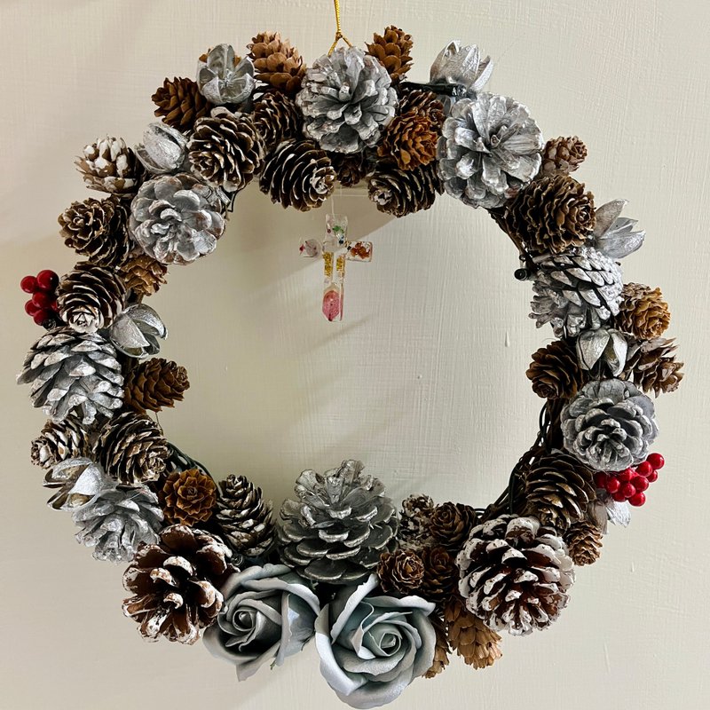 圣经花圈 圣诞礼物 受洗礼物 基督教文创 福音礼品 定制 - 摆饰 - 植物．花 咖啡色