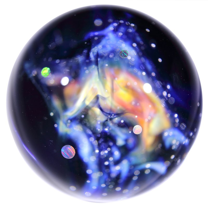 53mm 两面星云宇宙玻璃球摆设 no.M242 - 摆饰 - 玻璃 红色