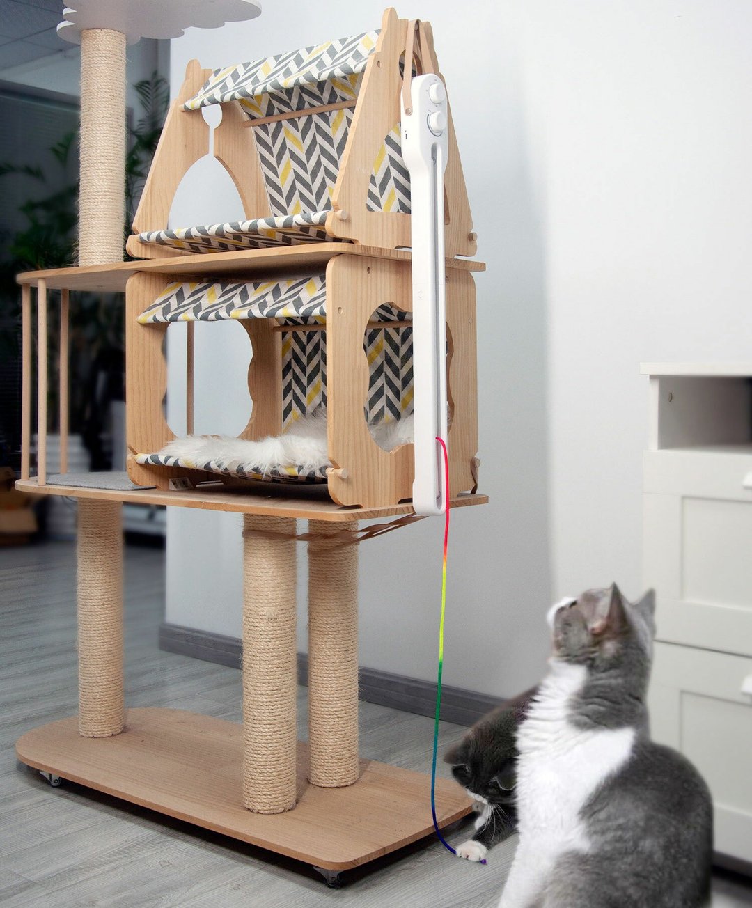 ALNPET 智能逗猫棒门把、壁挂任居移动 - 玩具 - 塑料 