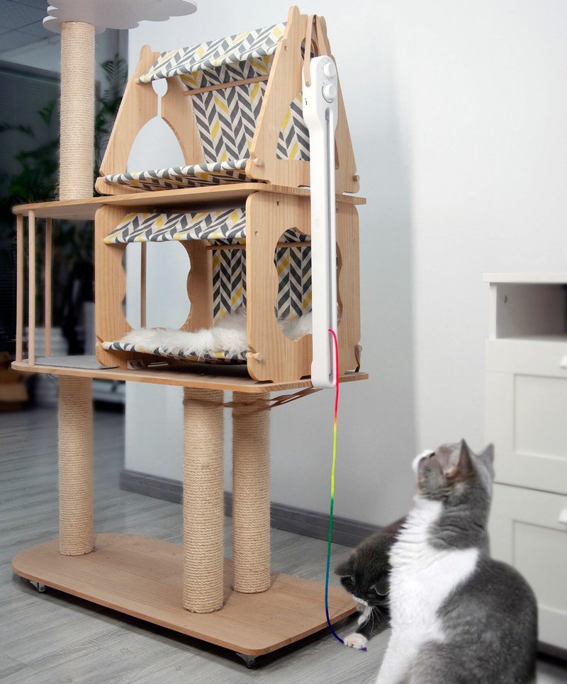 ALNPET 智能逗猫棒门把、壁挂任居移动 - 玩具 - 塑料 