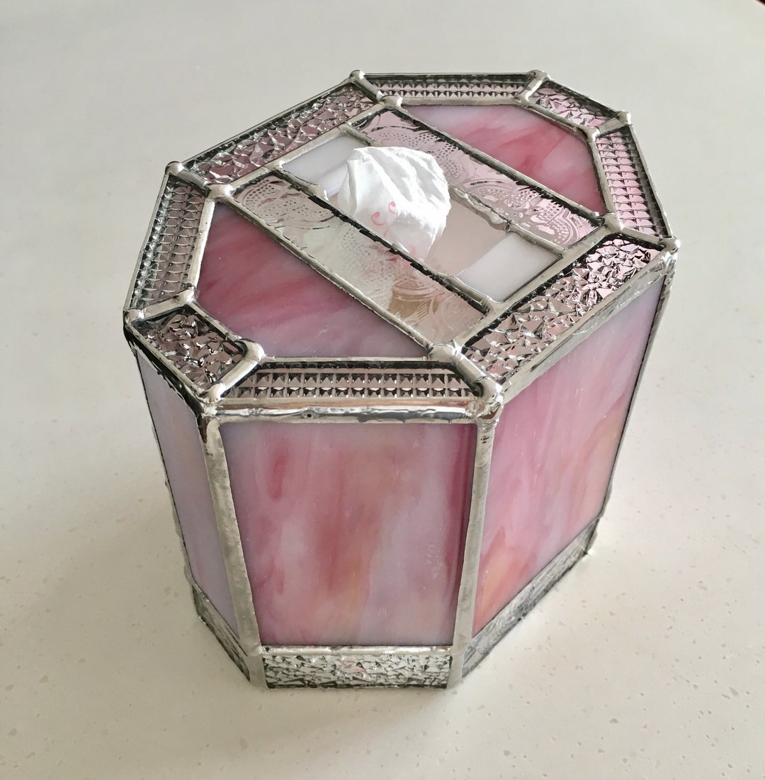 Roll Paper Case Pink Glass Bay View - 摆饰 - 玻璃 粉红色