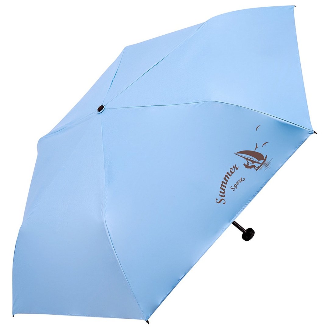 Unispin 热带岛屿 黑胶三折手开 完美瞬收伞 - 雨伞/雨衣 - 其他材质 蓝色