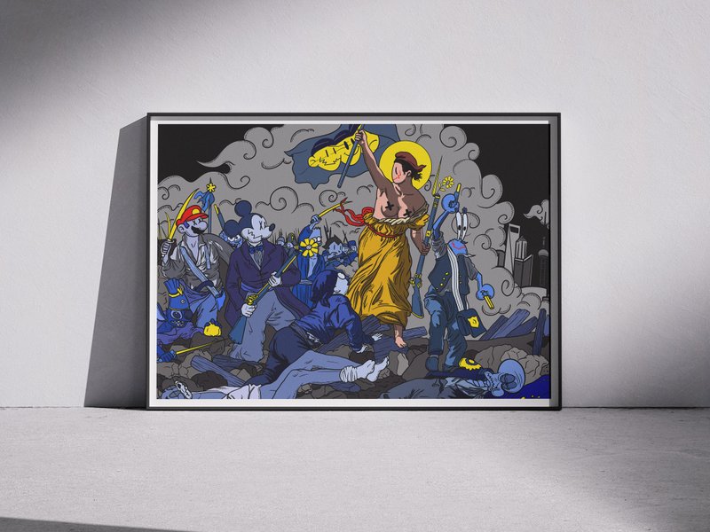 【DAIV | 财富引导人民】A3海报 - 海报/装饰画/版画 - 纸 蓝色