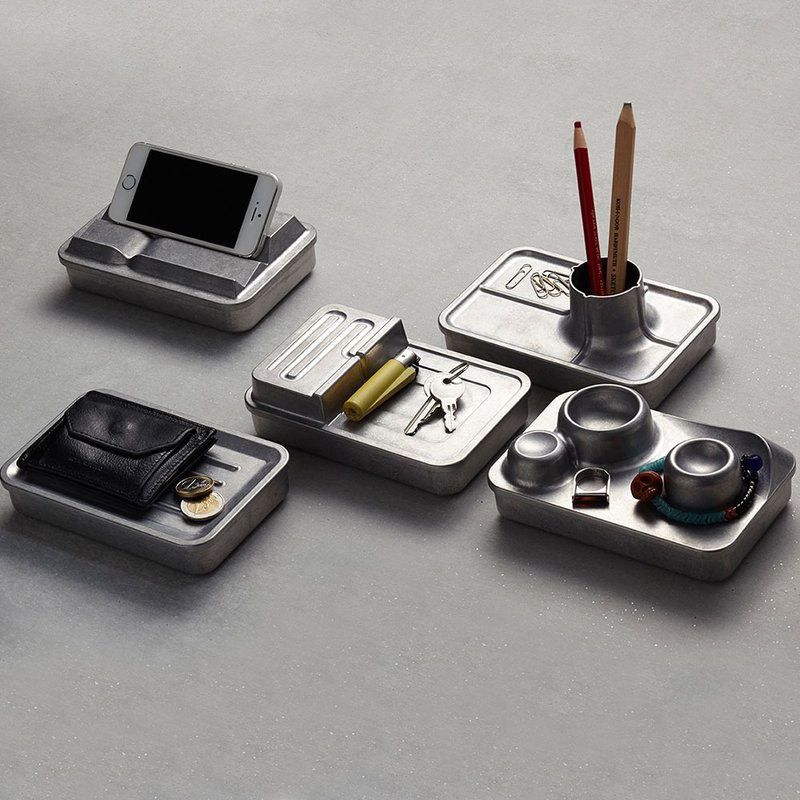 Landscape 铝原色地景置物盒－基本款+特殊款 (2件组) - 收纳用品 - 其他金属 银色