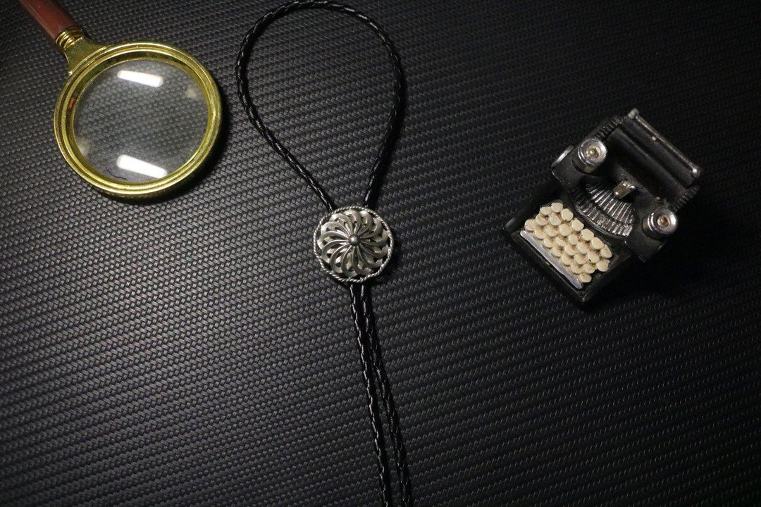 鏤空設計保羅領帶金屬bolotie禮盒裝 - 领带/领带夹 - 铜/黄铜 银色