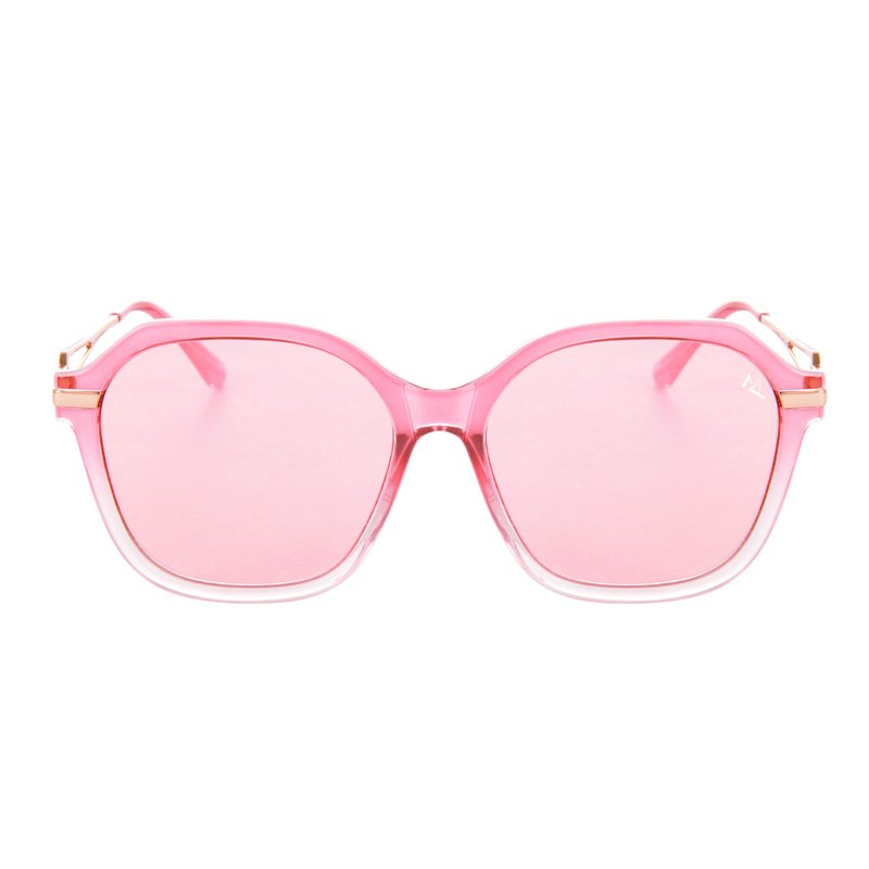 【快速出货】时尚艺术太阳眼镜 / 尼龙片墨镜 |HAZEL渐进粉 - 墨镜 - 不锈钢 粉红色