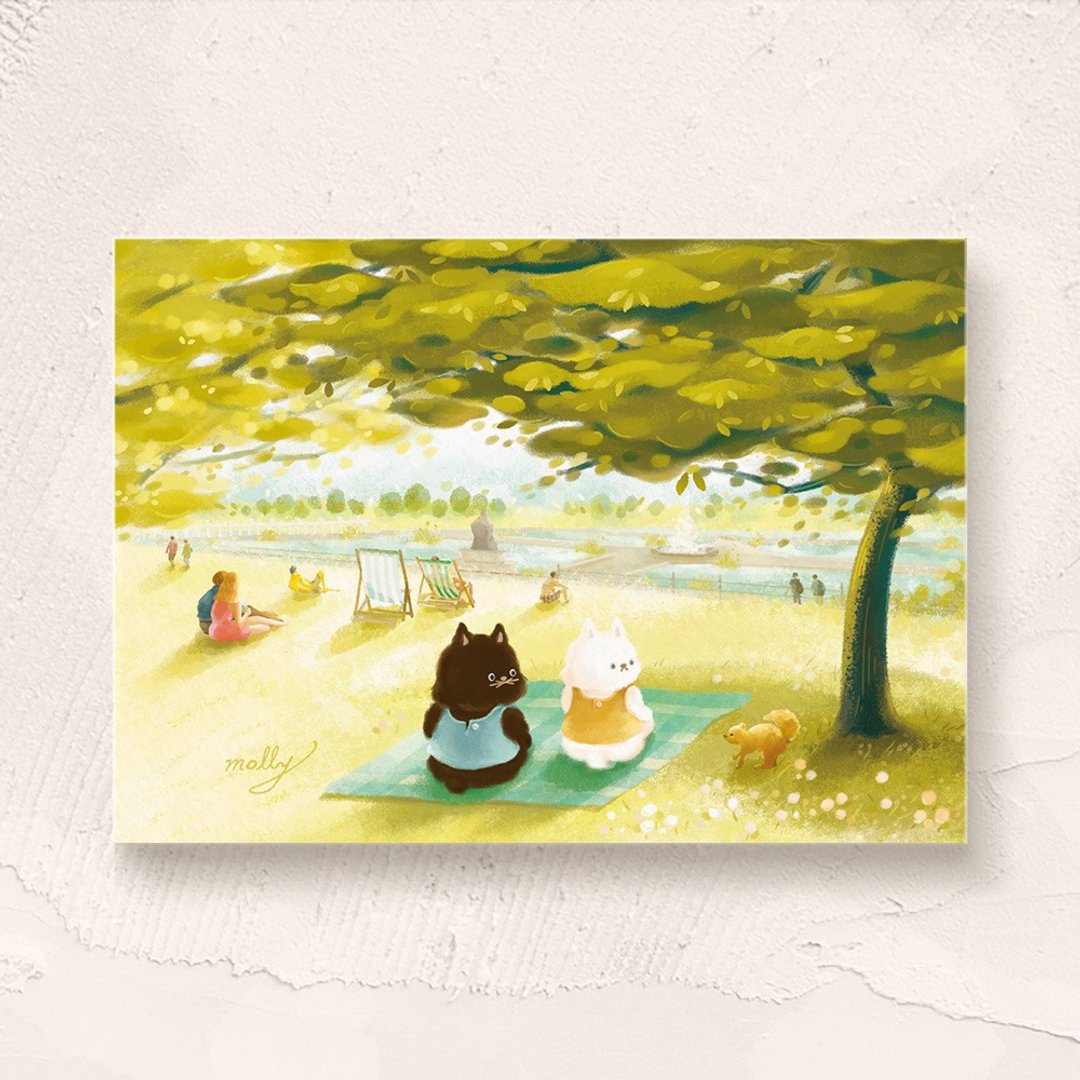 postcard-伦敦海德公园 - 卡片/明信片 - 纸 多色