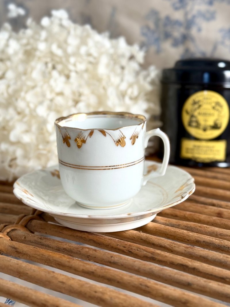 40429-经典法国古董咖啡杯与碟 - 咖啡杯/马克杯 - 瓷 