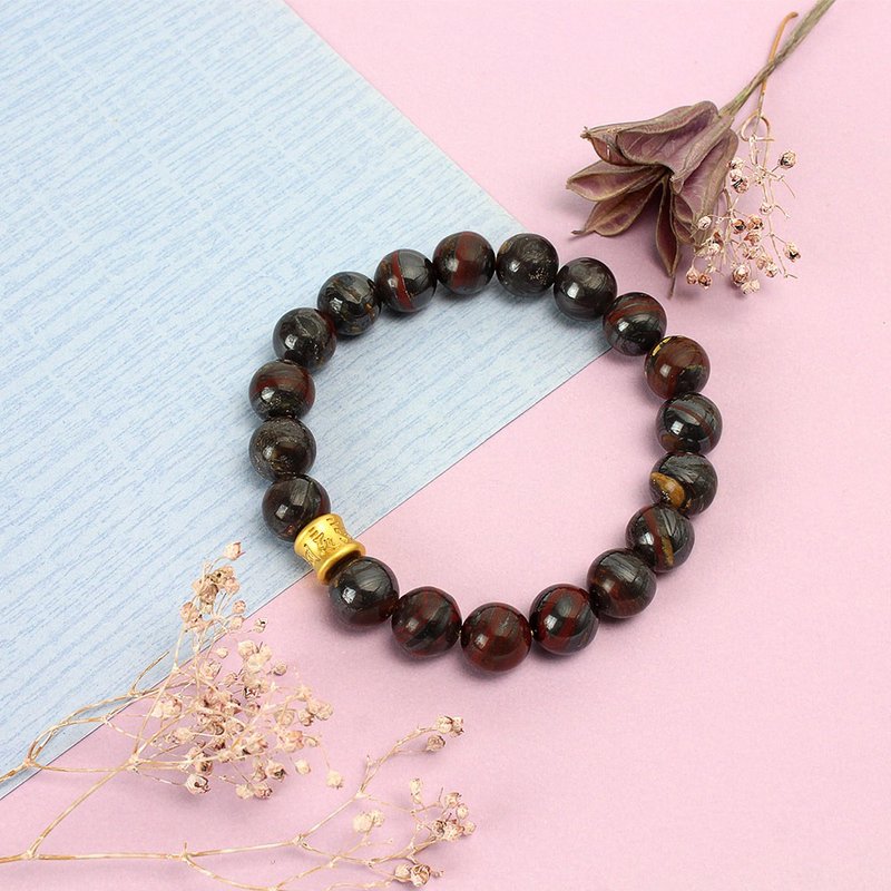设计师经典手链 | 铁胆虎眼石手链 | 稳重坚毅 - 手链/手环 - 玉石 咖啡色