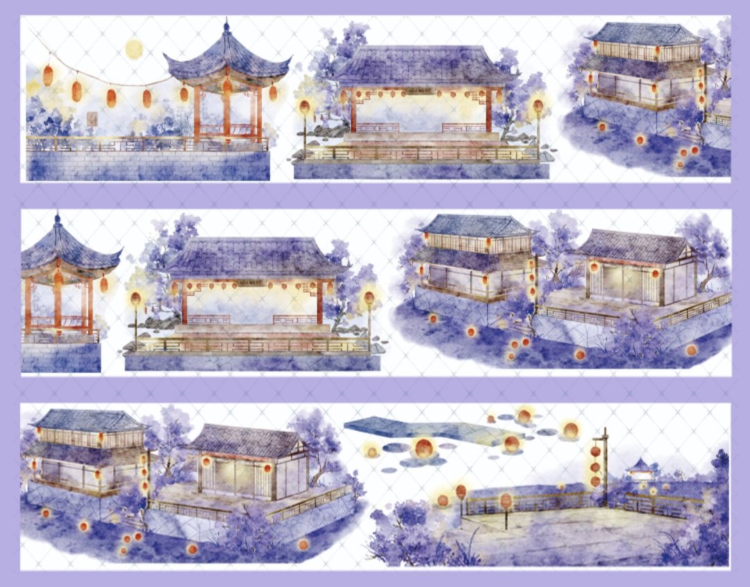 烟雨歌坊 PET 纸胶带 - 纸胶带 - 其他材质 多色