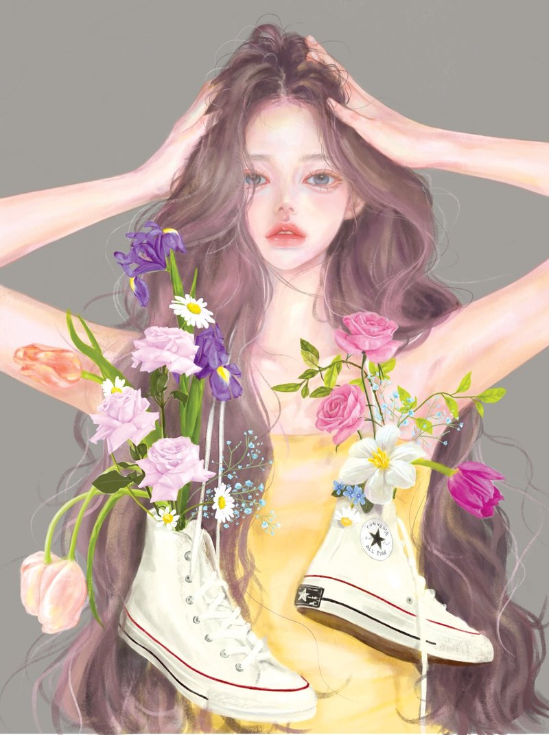 玫瑰 - 贴纸 - 纸 多色