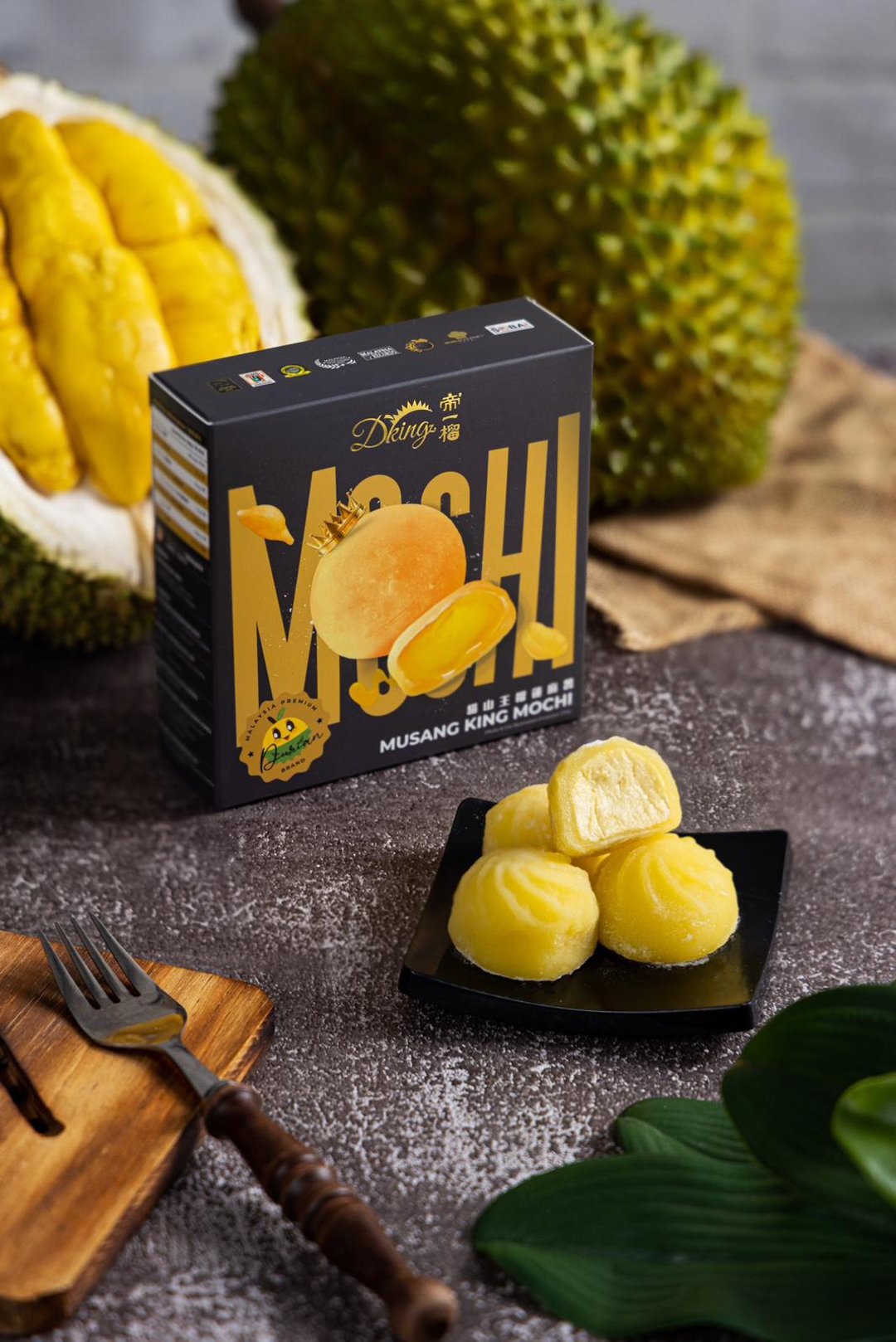 帝一榴 - 1 盒优惠 - 猫山皇榴槤 MOCHI - 4 粒装 - 蛋糕/甜点 - 其他材质 多色