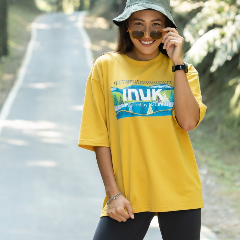 极地冒险 大LOGO T-shirt  芥末黄 - 女装上衣 - 聚酯纤维 黄色