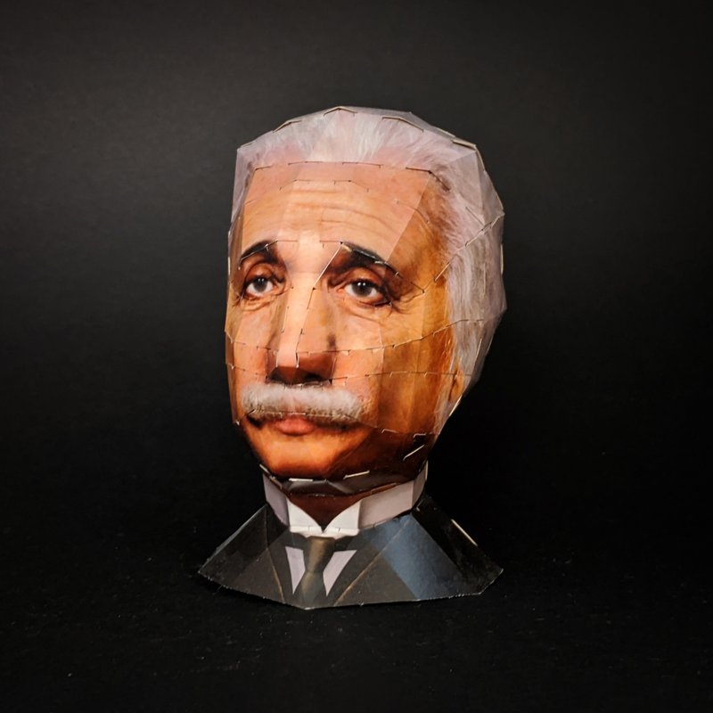 【酷比头纸模型】爱因斯坦 Albert Einstein 科学家| 免剪贴 手作 - 木工/竹艺/纸艺 - 纸 多色