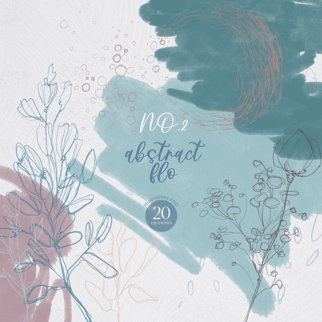 Flower line art, dried flower bouquet, fine line poster, botanical line art - 电子手绘真人画像/绘画/插画 - 其他材质 